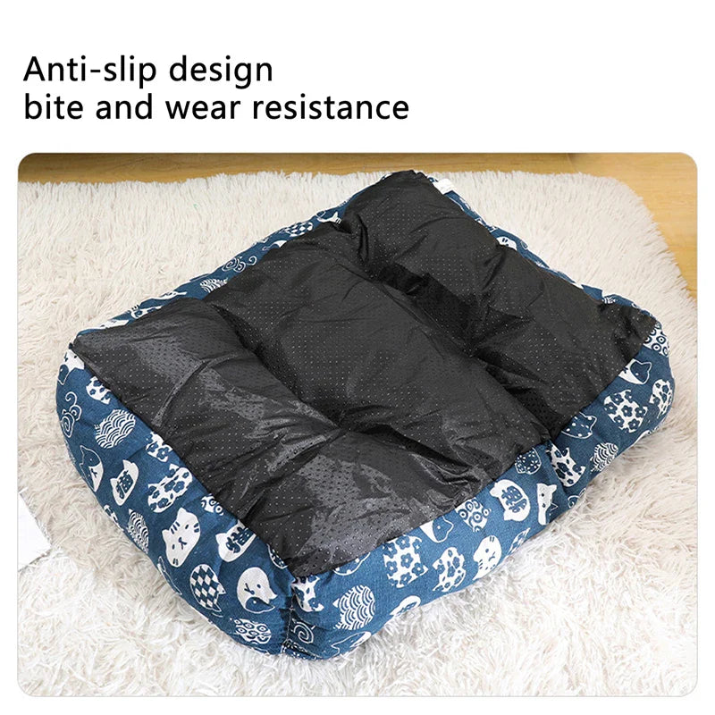 Plush Winter Pet Bed for Dogs & Cats - Thickened Breathable Dog Sofa with Non-Slip Bottom, Multiple Sizes S-XXXL