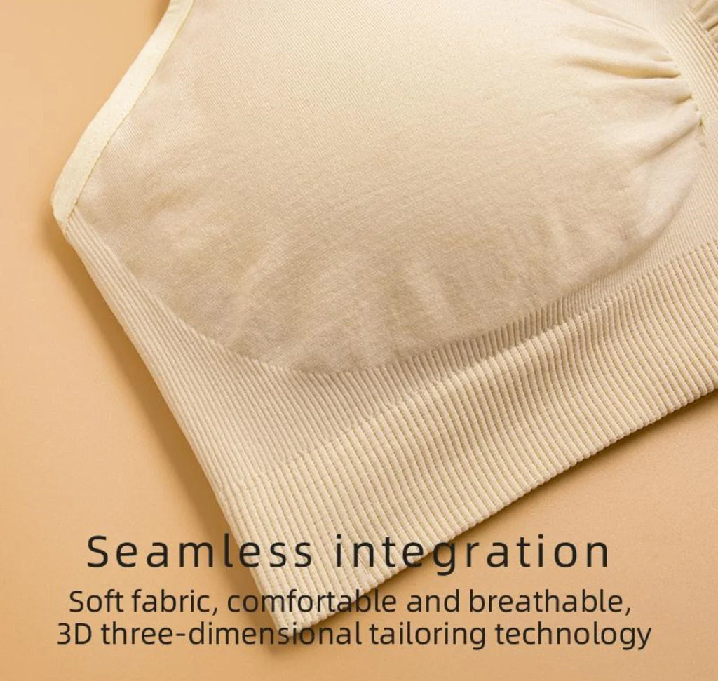 3-Pack Seamless Maternity Nursing Bras – Wireless Breathable Nursing Bra with Removable Pads & Front/Back Closure