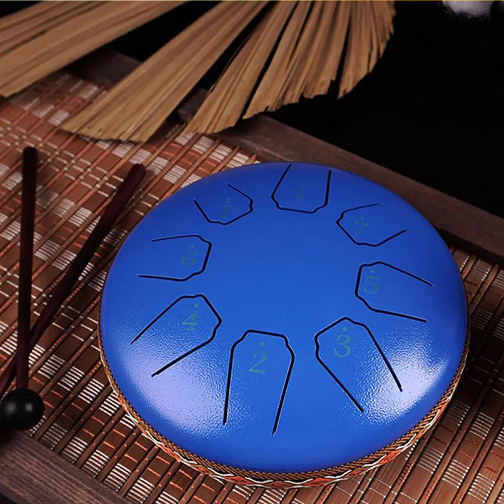 6-Inch (15 cm) 8-Tone Steel Tongue Drum – Mini Hand Pan for Meditation, Yoga & Kids, Portable Percussion Gift