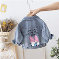 Daisy Cartoon Denim Jacket for Girls — Kids Casual Spring & Autumn Coat (Ages 2–7)