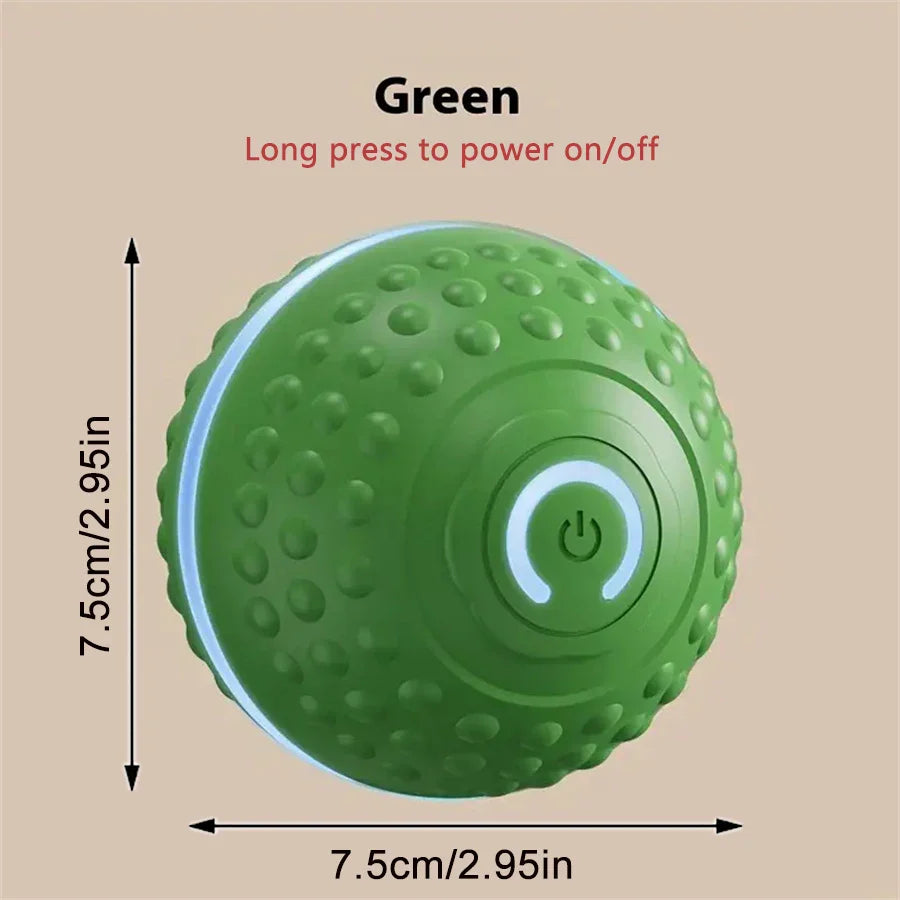 Automatic Interactive Dog Toy Ball USB Rechargeable Rolling Bouncing Chew Toy for Puppies to Large Dogs — Sizes 5.2 cm / 6.7 cm (2.05 in / 2.64 in)
