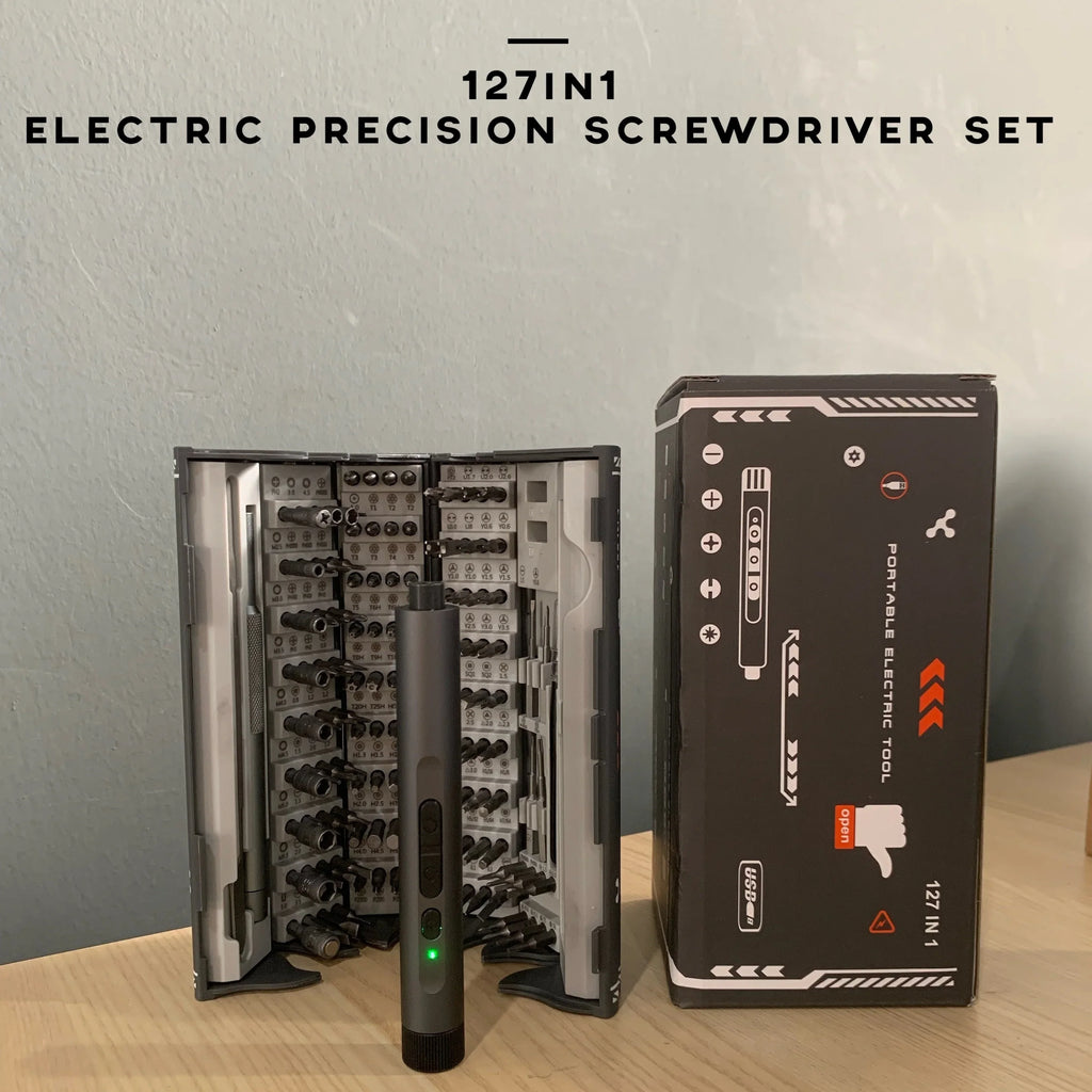 138-in-1 Mini Electric Screwdriver Set – Precision Magnetic Bits, Portable Rechargeable Alloy Kit for PC iPhone DIY Repairs
