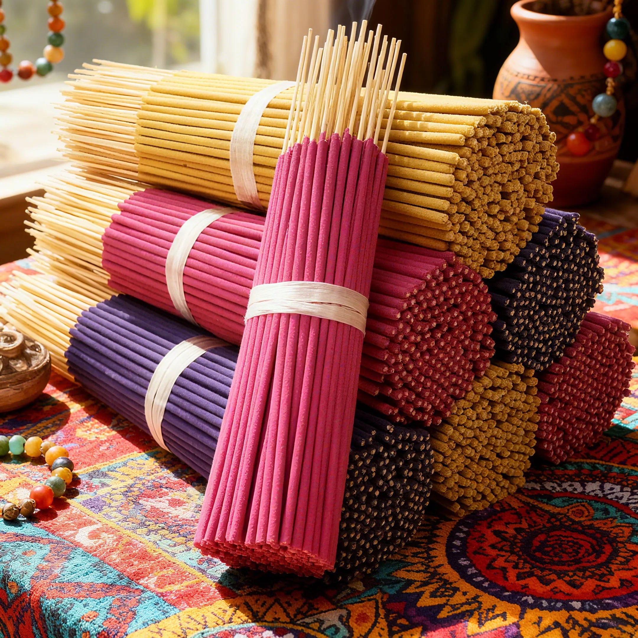 14-Set (280) Incense Sticks – Lavender, Milky, Jasmine, Rose, Sandalwood, White Sage & Dragon's Blood – Long-Lasting Aromatherapy for Home, Office, Yoga & Meditation