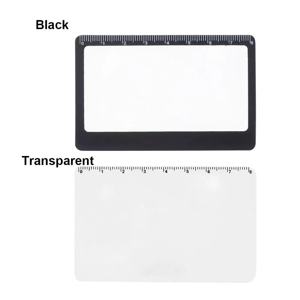 Card-Size 3X Fresnel Magnifier Sheet with Scale, Ultra-Thin Wallet Magnifying Lens for Reading, Maps and Outdoor Ignition