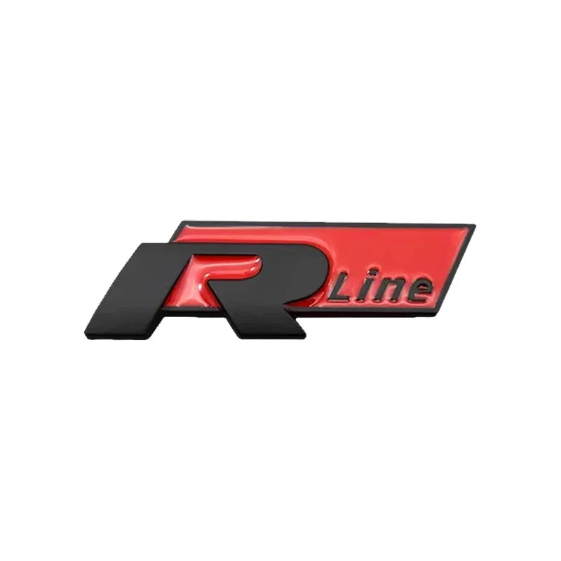 3D Metal R Logo Car Trunk Emblem Sticker Rear Body Badge for Golf Polo Jetta Beetle Passat Tiguan