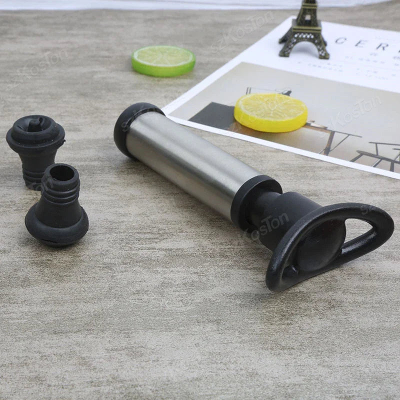 Wine Vacuum Stopper – Black Silicone Rubber Wine Saver Bottle Stopper, Fits 20–25 mm (0.79–0.98 in)