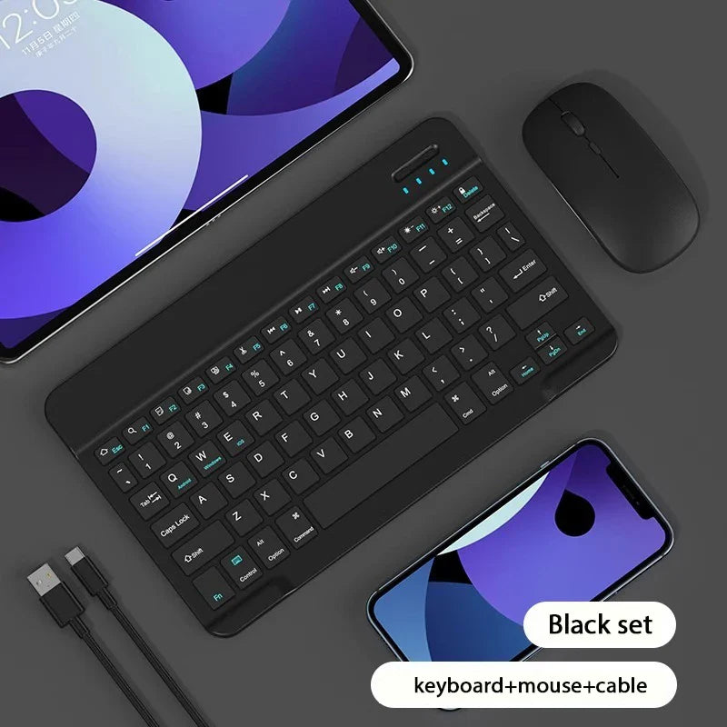 Magnetic Bluetooth Rechargeable Keyboard for 10–11.5 Inch (25–29 cm) Tablets — Fits 10", 10.2", 10.9", 11", 11.5"