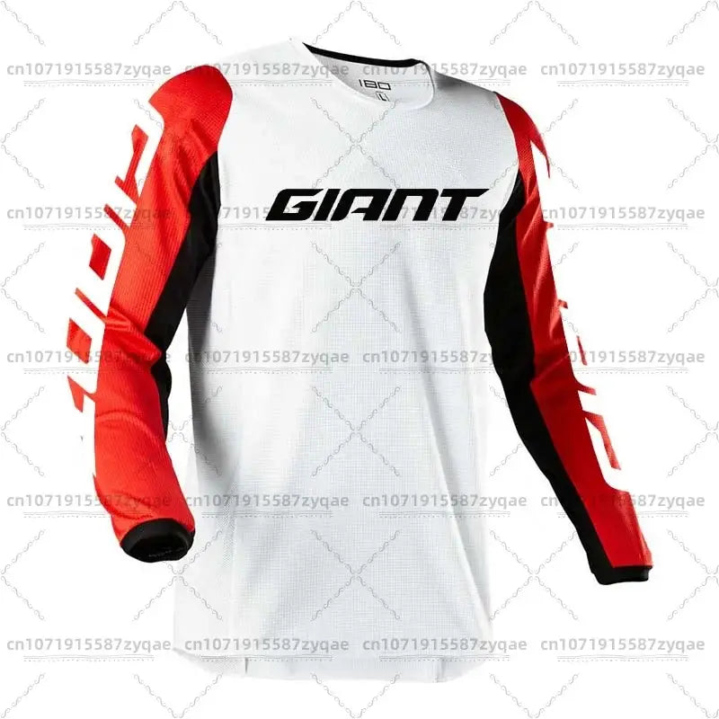 Giant Mountain Bike Jersey MTB Enduro off Road Shirt Downhill Sportswear Motorcycle T-shirt Long Sleeve Riding T-shirt