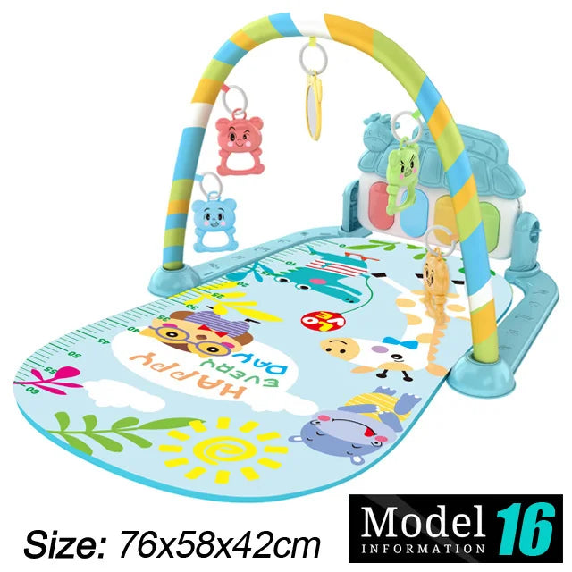 Baby Activity Gym Play Mat with Piano Keyboard 76 x 58 x 42 cm (30 x 23 x 16.5 in) – Musical Infant Play Gym for Newborns 0–36 Months