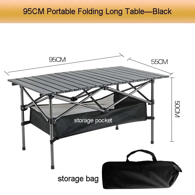 Lightweight Foldable Camping Table with Carry Bag, Portable Outdoor Picnic Beach BBQ Table