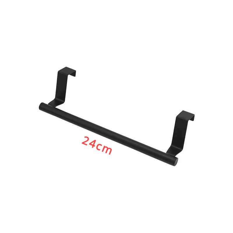 Stainless Steel Over-Cabinet Towel Bar - No-Drill Over-Door Towel Rack for Kitchen & Bathroom (9.4"/24 cm, 14.2"/36 cm)