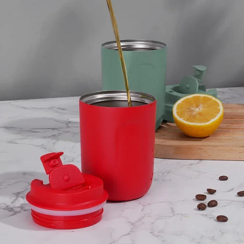 Mini Insulated Thermos Bottle 220ml (7.4oz) Stainless Steel Vacuum Flask – Leakproof Double-Wall Travel Coffee Mug