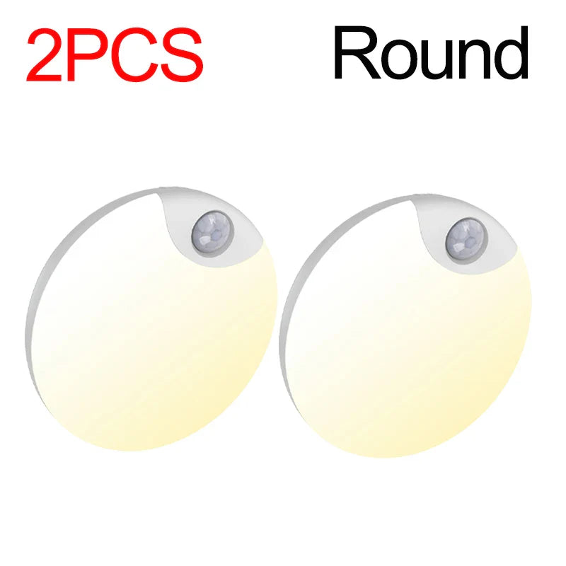USB Rechargeable Motion Sensor Night Light – Warm/Cool LED with Magnetic Mount for Bedroom Hallway Closet Stairs
