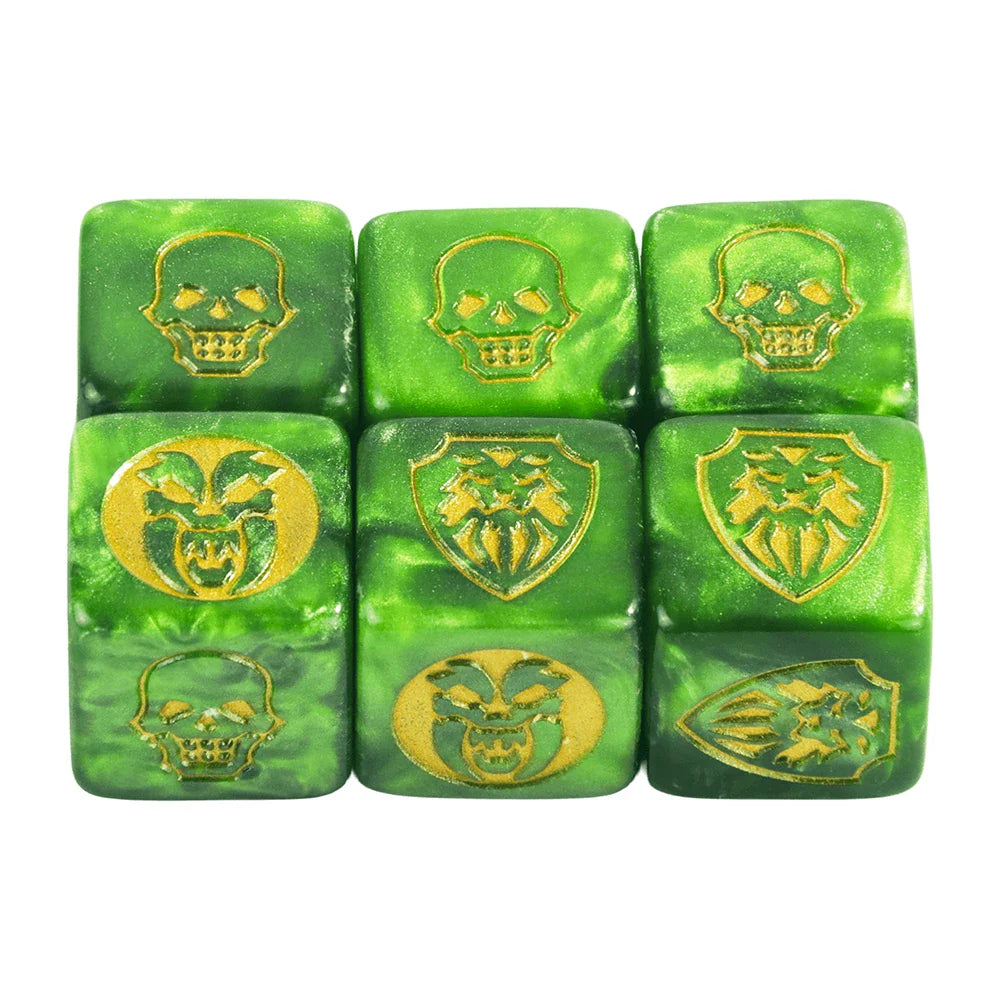 6-Pack 16mm D6 Game Dice - Transparent, Opaque & Marble Colors for Board Games & Tabletop RPGs
