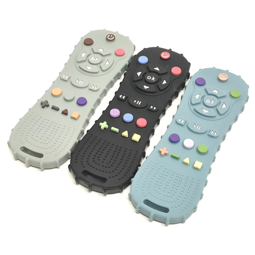Baby Silicone Remote Control Teether BPA-Free Pacifier Bracelet Teething Toy 1/3-Pack