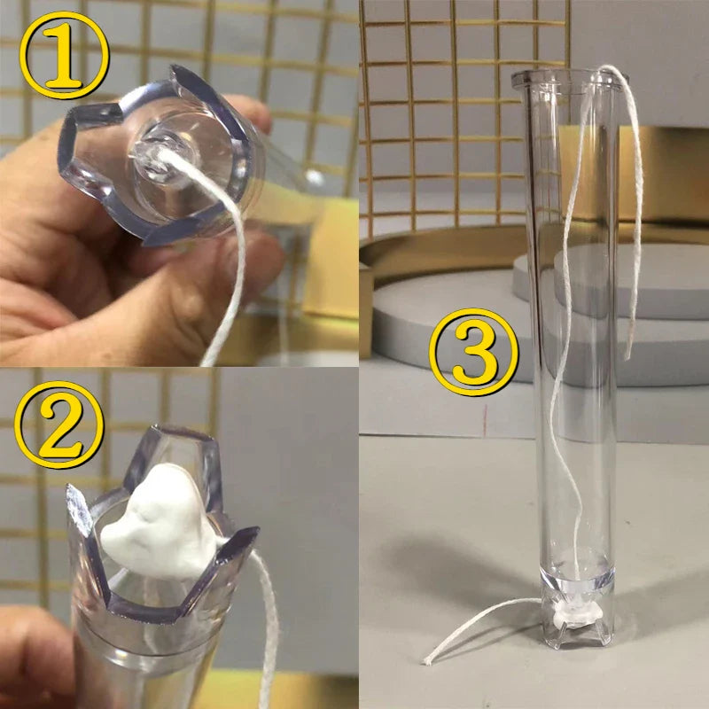 3D Spire Cylinder Candle Mold - Vintage Church Head DIY Candle Making Kit (Acrylic/Plastic)