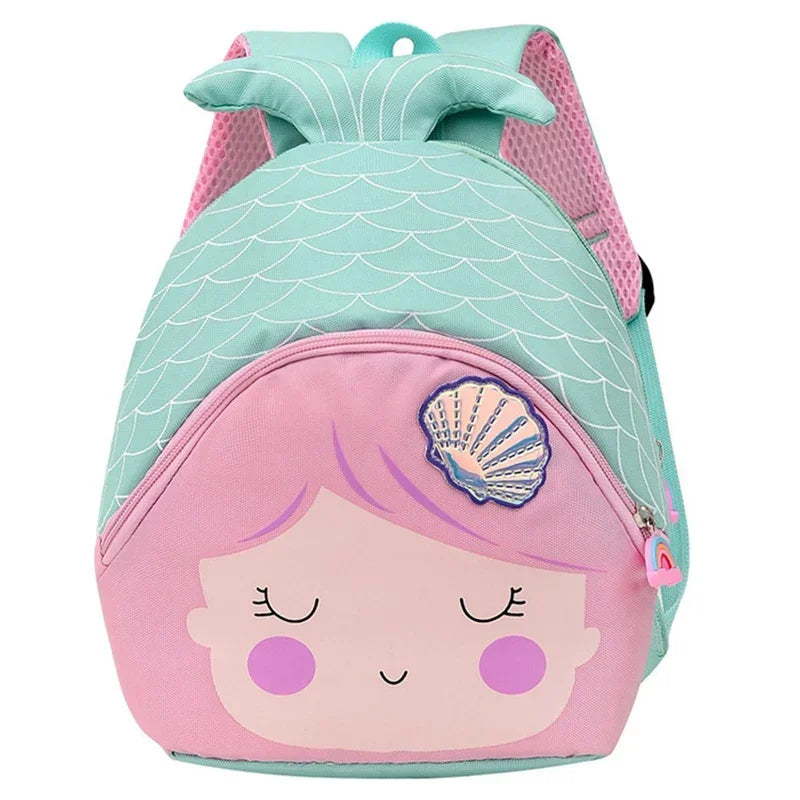 Sequin Mermaid Fishtail Toddler Backpack – Cartoon Princess School Bag for Kids
