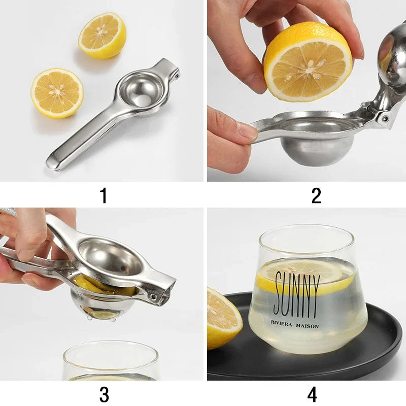 Stainless Steel Lemon Squeezer Manual Citrus Press - Handheld Lemon & Orange Juicer 8.3 x 2.6 in (21 x 6.5 cm)