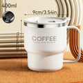 400ml (13.5oz) Double-Layer Insulated 304 Stainless Steel Coffee Mug – Sealed Travel Tumbler for Hot & Cold Drinks