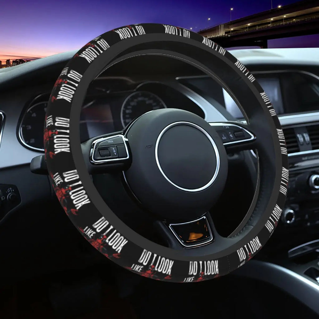 Kawaii Manga Steering Wheel Cover Soft Universal Fit 37-38 cm (14.5-15 in) Car Protector
