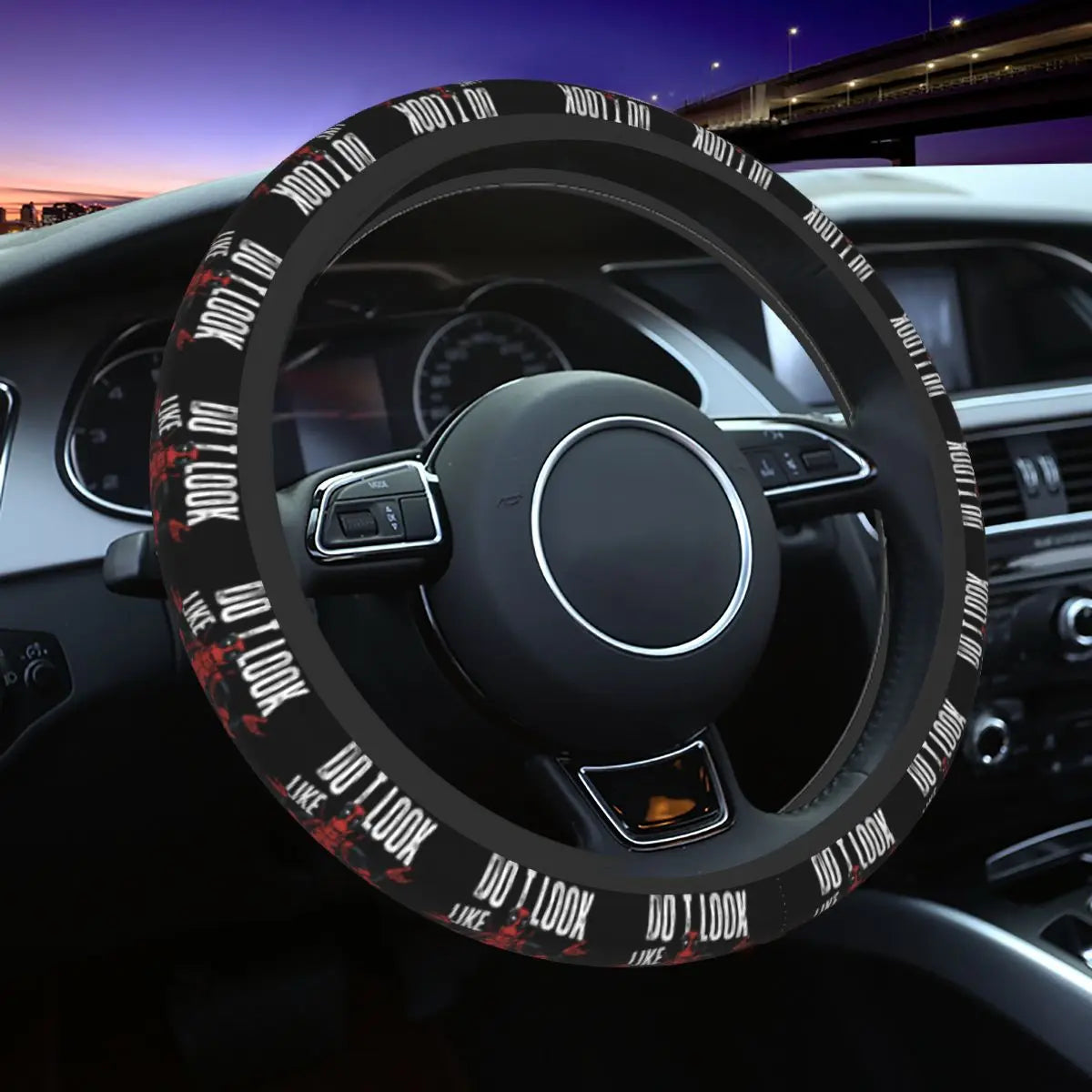 Kawaii Manga Steering Wheel Cover Soft Universal Fit 37-38 cm (14.5-15 in) Car Protector