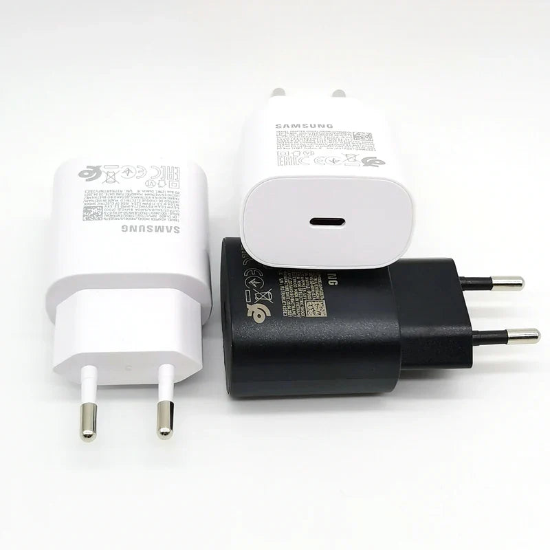25W USB-C PD Fast Charger Adapter with 1.0 m (3.3 ft) Type-C Cable - EU Plug, PD & PPS Super Fast Charging