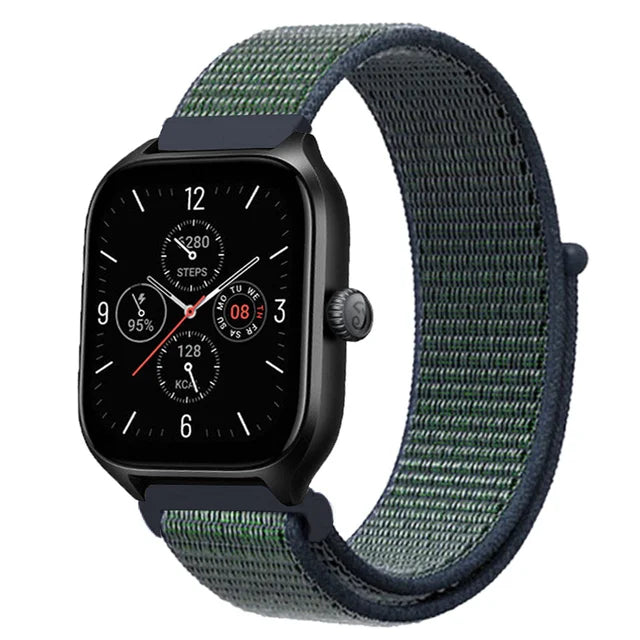 20mm 22mm Nylon Loop Band For Amazfit GTS 4/3/3pro/2e/GTS 2 Mini/GTR 4 47mm/GTR 2/Stratos 2 3 Strap For Amazfit Bip 3 Pro Correa