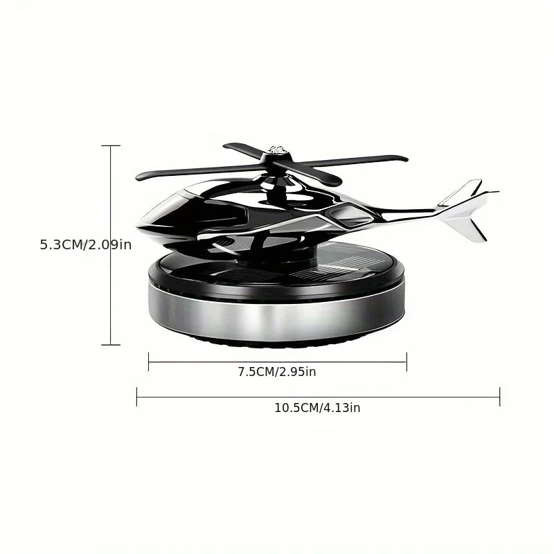 Solar Helicopter Propeller Car Air Freshener Decorative Aromatherapy Diffuser for Car Interior