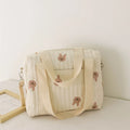 Embroidered Bear Baby Diaper Bag – Portable Maternity Shoulder Bag & Stroller Organizer