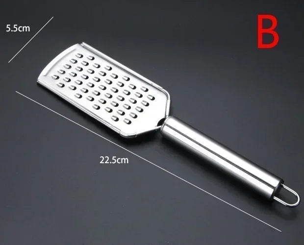 Stainless Steel Handheld Cheese Grater - Multi-Purpose Food Grater for Chocolate, Butter, Fruit & Vegetables