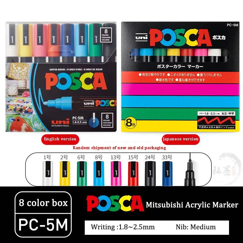 Acrylic Paint Marker Set – Waterproof Permanent Paint Pens for Fabric, Glass, Metal & Rock, Fine/Medium/Broad Tips, Assorted Color Packs