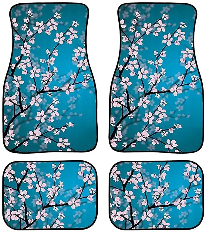 Great Wave Off Kanagawa 4-Piece All-Weather Car Floor Mats - Universal Fit for SUVs, Sedans, Trucks