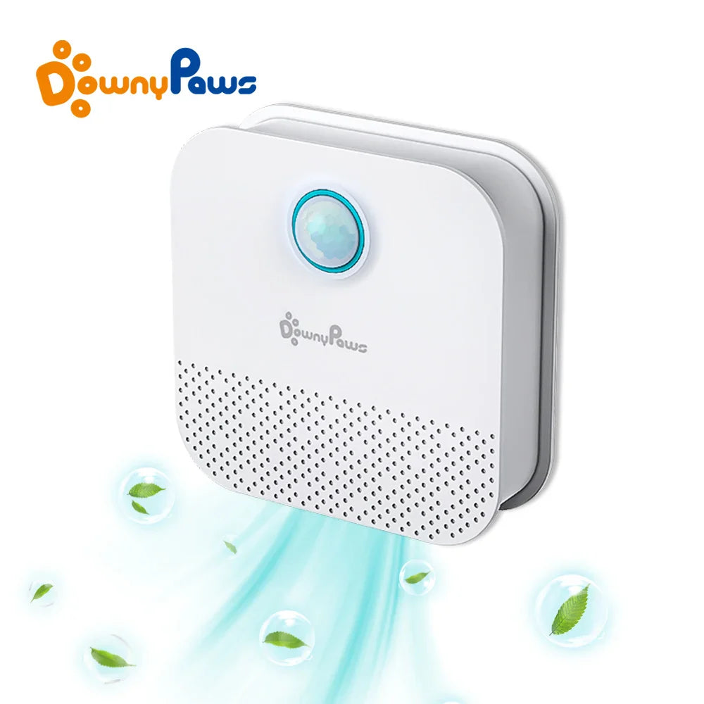 4000mAh Smart Cat Litter Odor Eliminator — USB Rechargeable Pet Air Purifier & Deodorizer for Litter Boxes, Crates and Small Spaces