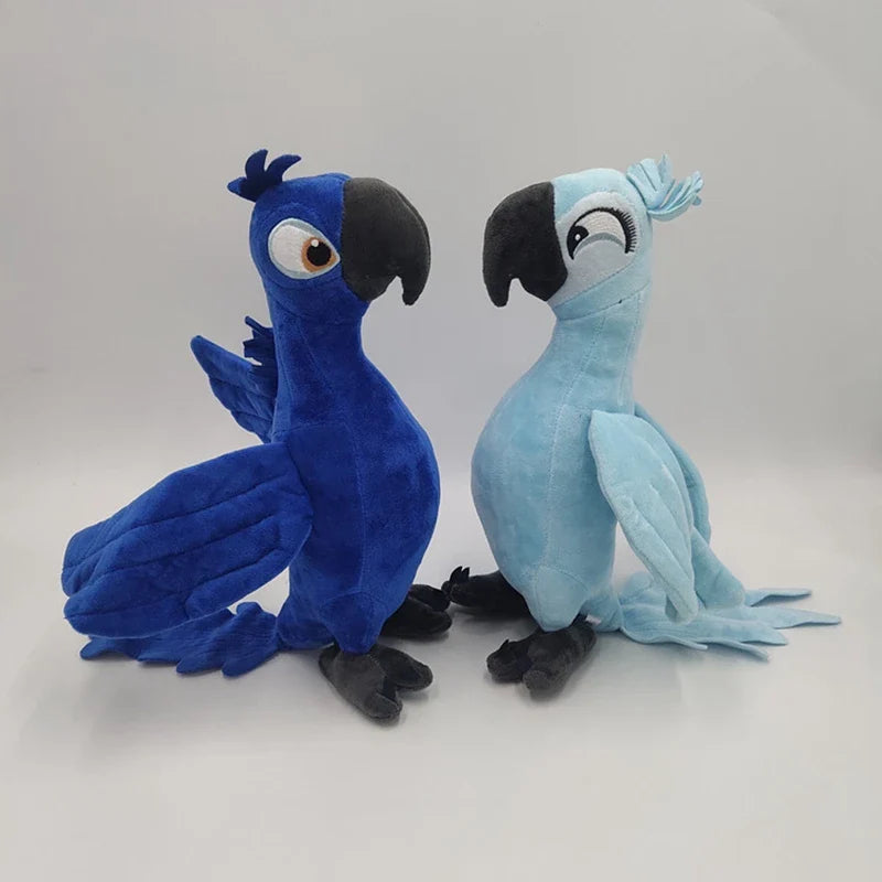 35cm Blu Parrot Plush Pillow Rio Jewel Bird Soft Cushion Toy