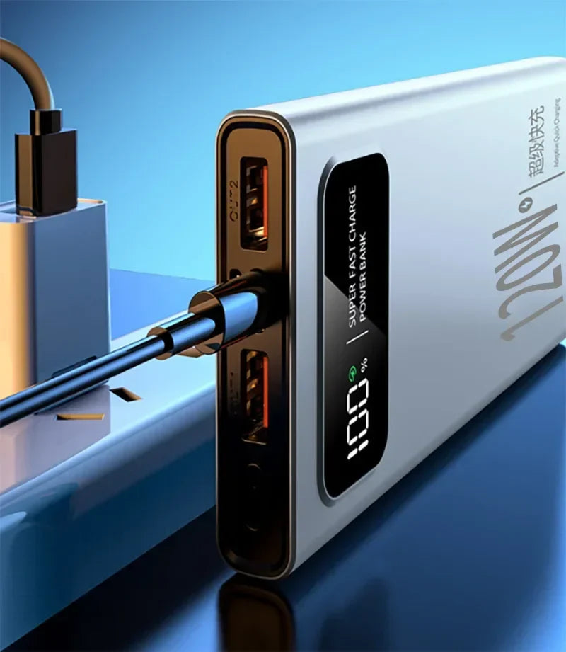 50,000mAh 120W Portable Power Bank with LED Digital Display — Fast Charging for iPhone Samsung Huawei