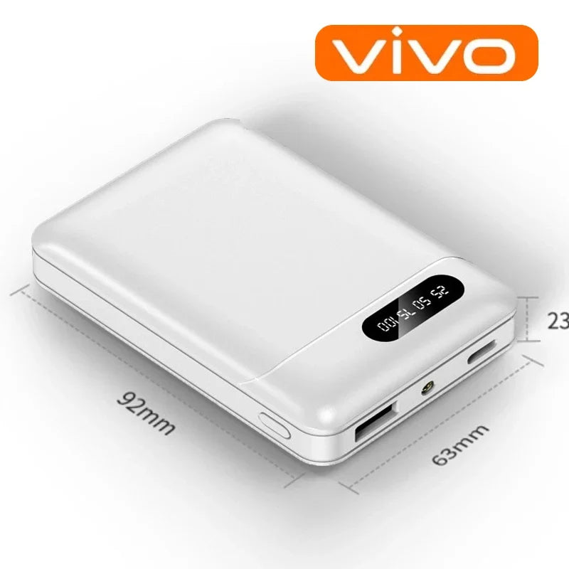 10000mAh 120W Portable Power Bank with LED Display – Fast Wireless & USB-C Charging for Smartphones