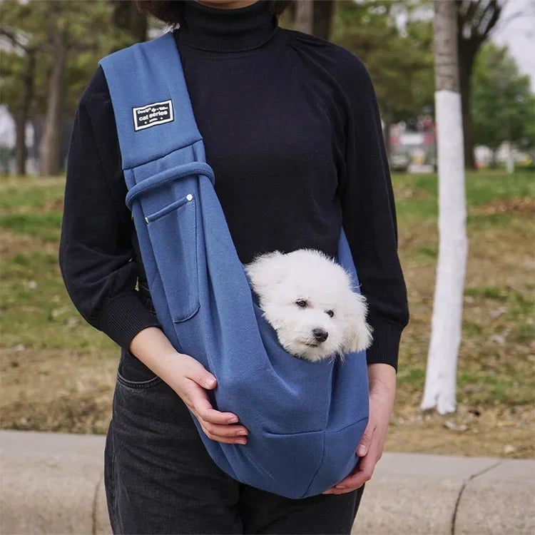 Pet Sling Carrier for Small Dogs & Cats – Crossbody Shoulder Bag, Portable Travel Puppy & Cat Carrier, Holds up to 7.5 kg (16.5 lb)