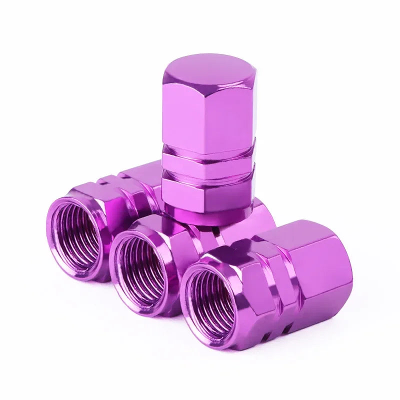 Aluminum Alloy Tire Valve Stem Caps — Dustproof Valve Caps for Car Motorcycle Bicycle (1.6 x 1.0 cm / 0.63 x 0.39 in)