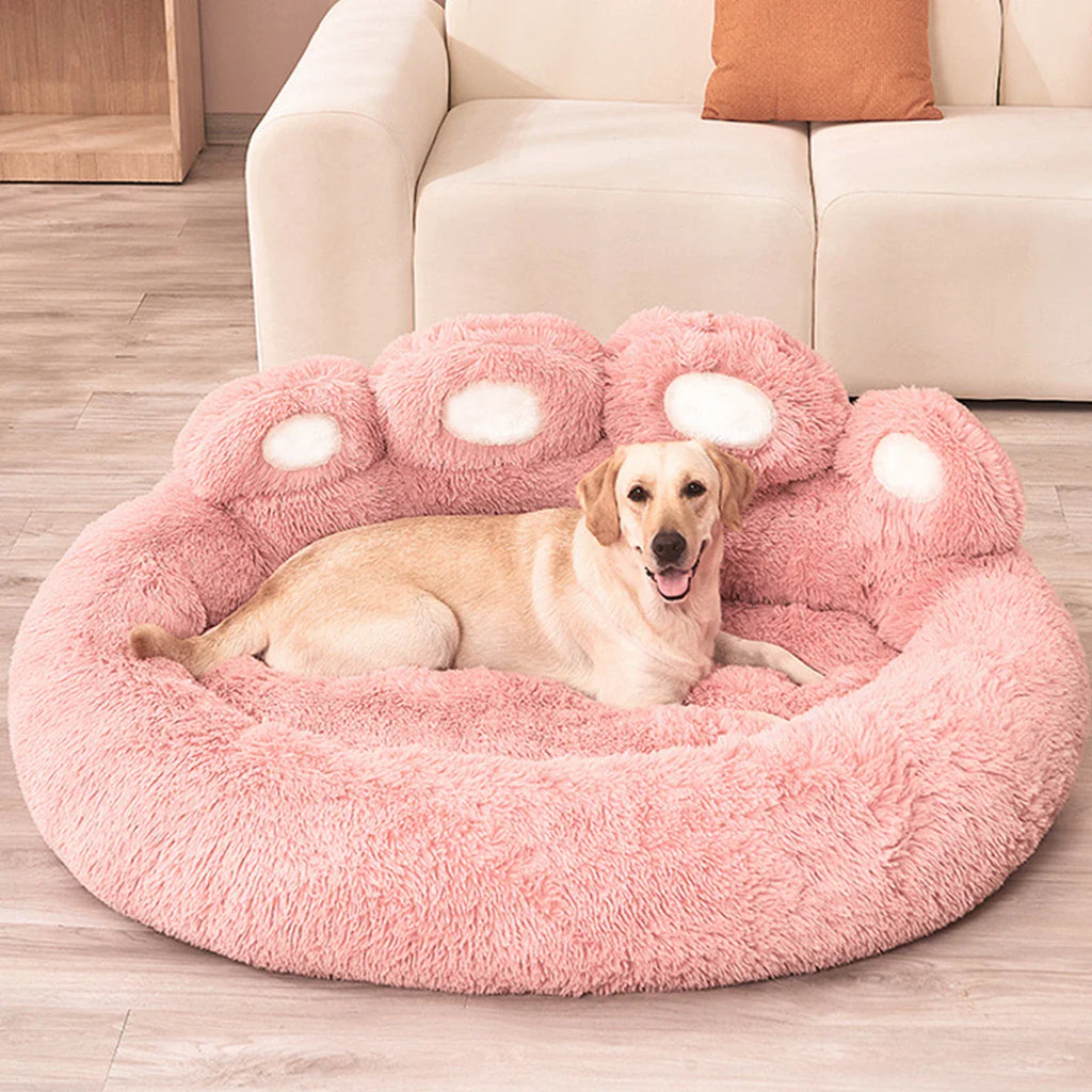 Fluffy Winter Pet Bed Large Plush Dog & Cat Sofa Bed Kennel Mat Cozy Puppy Basket