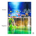 3D Double-Sided Waterproof Aquarium Background Sticker - Fish Tank Ocean Plant Aquascape Poster