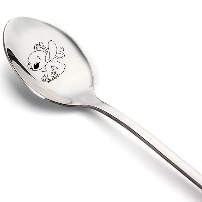 Kawaii Stitch Cartoon Metal Table Spoon – Cute Spoon for Birthday Party Gifts