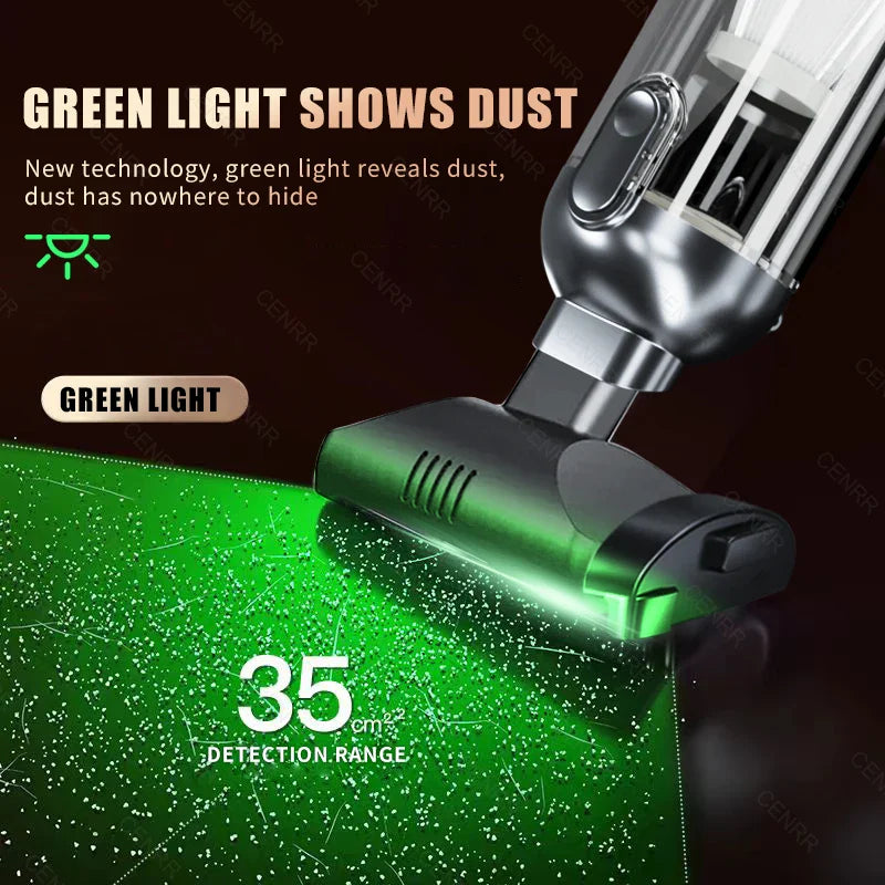 Mini Cordless Handheld Car Vacuum Cleaner & Blower - 998000PA Strong Suction, USB-C Rechargeable, Portable