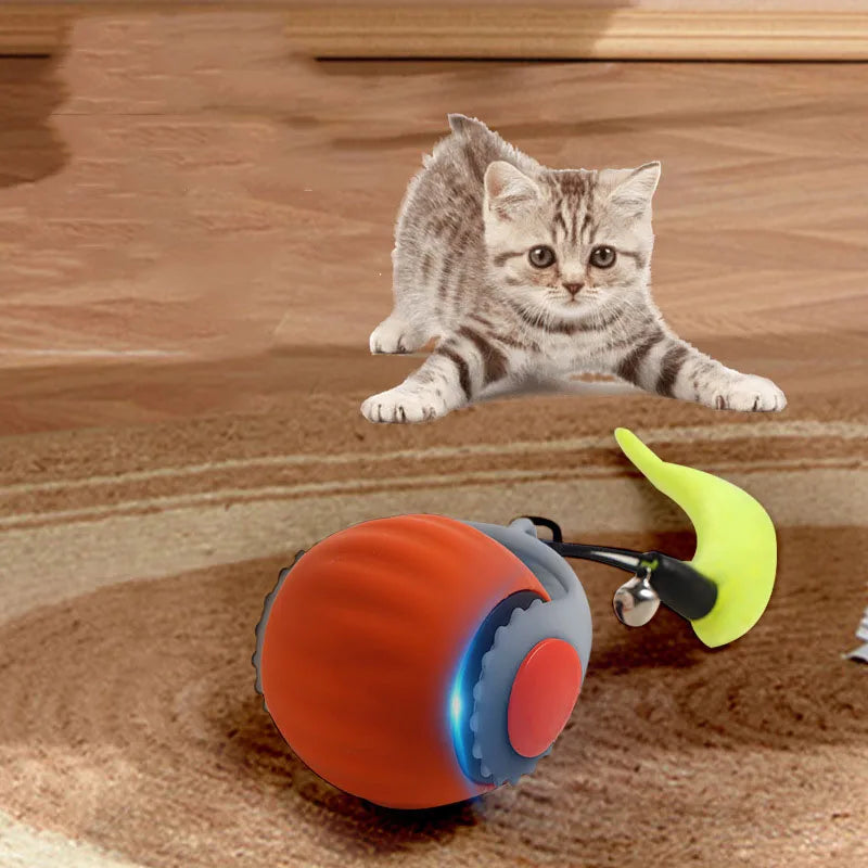 Interactive Automatic Cat Toy Ball — Self-Activating Bite-Resistant Pet Toy
