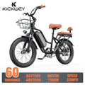 1500W Peak 20-Inch Electric Mountain Bike for Adults - 48V 20Ah Removable Battery, Up to 50 mi (80 km) Range, 32 MPH