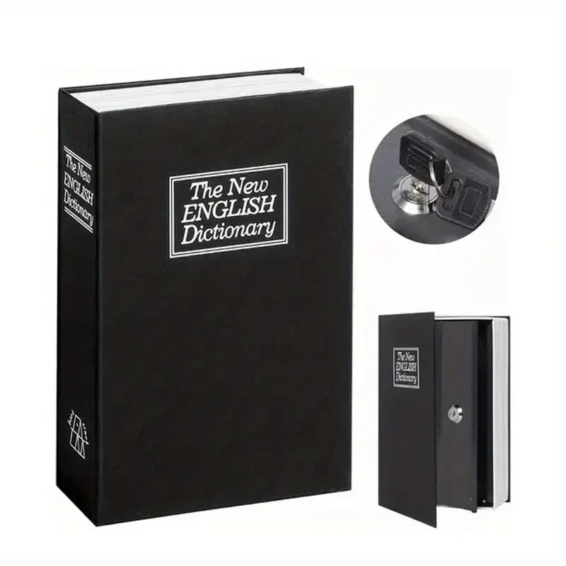 Hidden Book Safe with Combination Lock — Dictionary-Style Secret Money Box (4.5 x 3.2 x 1.8 in / 11.5 x 8 x 4.6 cm)