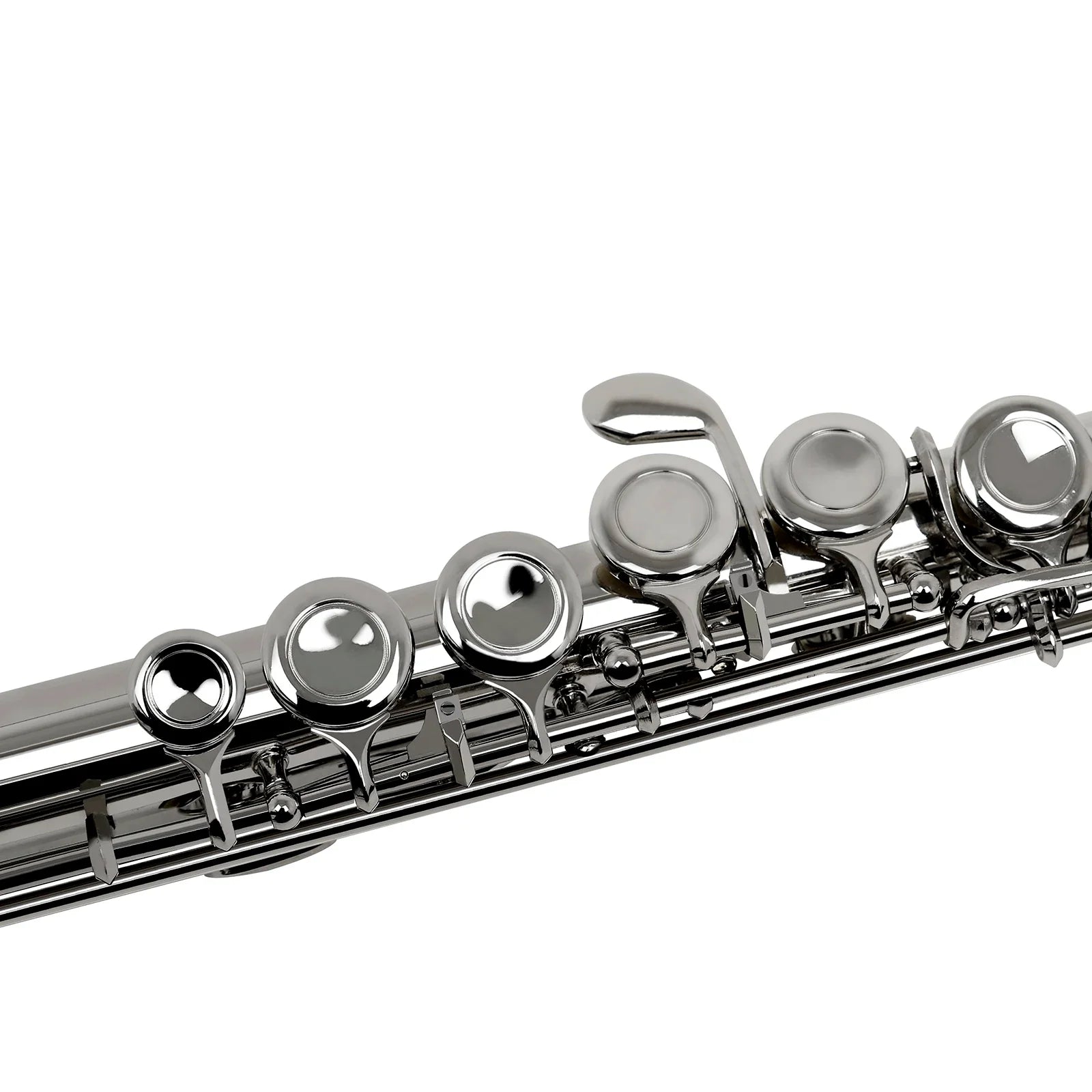 Professional 16-Key Closed-Hole C Transverse Flute – Silver-Plated Nickel-Silver Keys, Case & Cleaning Kit