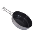 Titanium Non-Stick Frying Pan with Ceramic Coating and Folding Handle — Ultralight Camping & Picnic Skillet (5.9 in / 150 mm, 7.2 in / 182 mm)