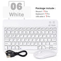 Mini Wireless Bluetooth Keyboard and Mouse — Portable Slim Rechargeable Keyboard for iPad, iPhone, Android Tablets, Samsung, Xiaomi, Mac & Windows