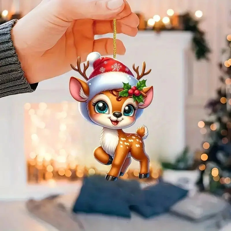Cat-Shaped Rearview Mirror Ornament – Cute Hanging Car Pendant Car Interior Decor