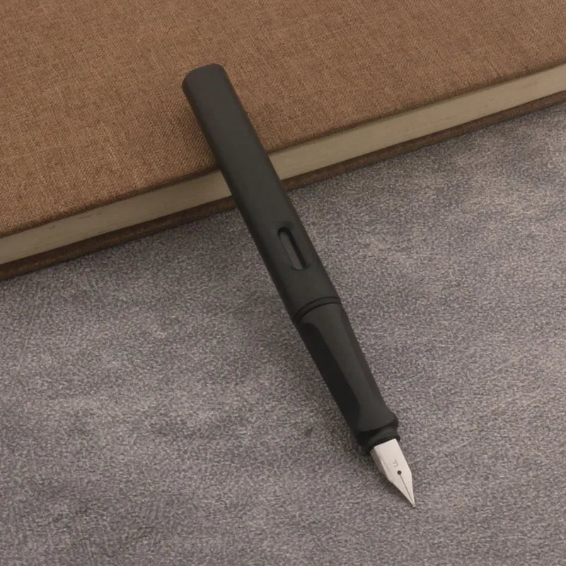 Matte Purple Fountain Pen – Plastic Body with EF/F Stainless Steel Nib, 0.38mm Fine Tip for School & Office